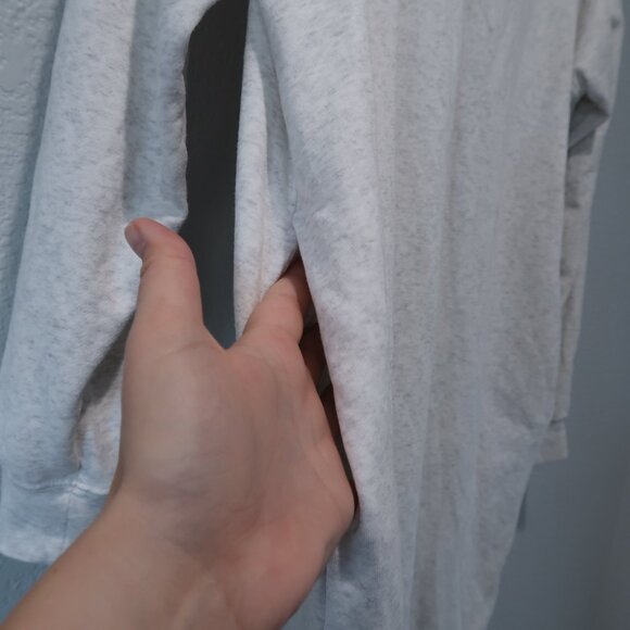 Nike Dress Womens Oversized Midi Hoodie Tunic Metallic Gold Gray White Top S - Picture 5 of 17